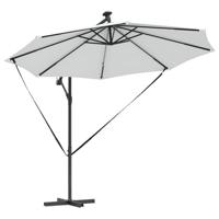 Cantilever Banana Parasol met slot Zand 294 x 294 x 248 cm - thumbnail