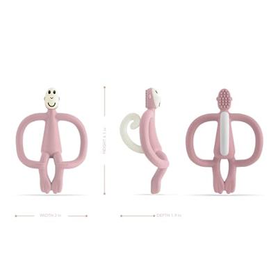 Bijtring MATCHSTICK MONKEY pioenroos