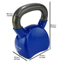 Tunturi Kettlebell - Vinyl - 12 kg - Blauw - thumbnail