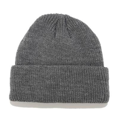 Effen kleuren korte winter brei Skullcap voor mannen/vrouwen maat: M (56-58cm) (donkergrijs)