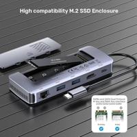 UNITEK ACTIEVE HUB USB-C 10GBPS, M.2, HDMI, PD 100W - thumbnail
