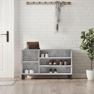 VidaXL Schoenenkast 102x36x60 cm bewerkt hout betongrijs