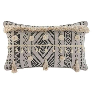 Kussen Home ESPRIT Wit Zwart Boho 50 x 8 x 30 cm Kussen Home ESPRIT Wit Zwart Boho 50 x 8 x 30 cm