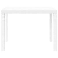 Tuintafel 100x100x73 cm poly rattan wit - thumbnail