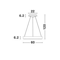 Lyora HanglampRando Thin zilvergrijs Ø 60cm - 9453456 - thumbnail