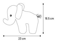 Hondenknuffel Olifant Britta, grijs - thumbnail