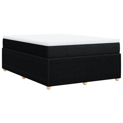 Boxspring met matras stof zwart 180x200 cm