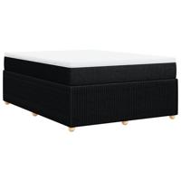 Boxspring met matras stof zwart 180x200 cm - thumbnail