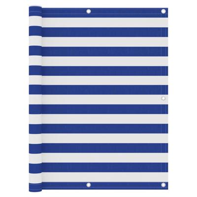 VidaXL Balkonscherm 120x600 cm oxford stof wit en blauw