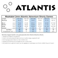 Atlantis 2Mm Adventure Shorty Wetsuit Dames Black/Turquoise 12 - thumbnail
