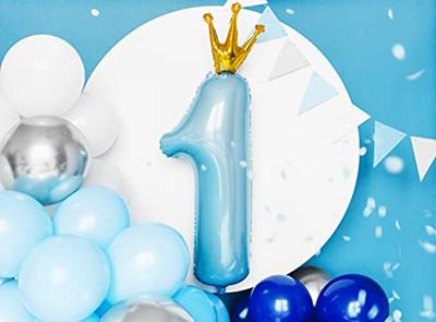 Ballonboog Kit Blauw/Zilver 200cm