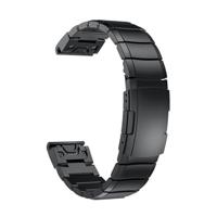By Qubix - Stainless steel schakelband - Zwart - Compatible met Garmin Fenix 8-51mm - Compatible Garmin bandje - thumbnail