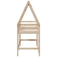 Halfhoogslaper met ladder en bedhuis grenenhout 90x200 cm - thumbnail