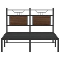 Bedframe zonder matras bewerkt hout bruin eikenkleur 120x200 cm - thumbnail