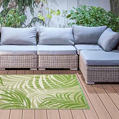 Esschert Design buitenkleed 241x152 cm jungle bladeren oc22
