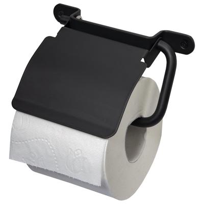 Toiletrolhouder Haceka Ixi Met Klep Mat Zwart Haceka Toiletrolhouder Haceka Ixi Met Klep Mat Zwart Haceka