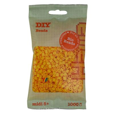 Hama midi bio strijkkralen - geel (003), 1000st.