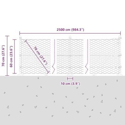 VidaXL Afrasteringspaal groen 25 x 0,6 m (36 mm gaas) staal en pvc VidaXL Afrasteringspaal groen 25 x 0,6 m (36 mm gaas) staal en pvc
