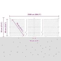 VidaXL Afrasteringspaal zilver 25 x 0,6 m (36 mm gaas) staal - thumbnail