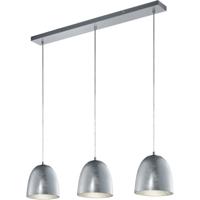 LED Hanglamp - Hangverlichting - Trion Onutia - E14 Fitting - 3-lichts - Rechthoek - Mat Zilver - Aluminium - thumbnail