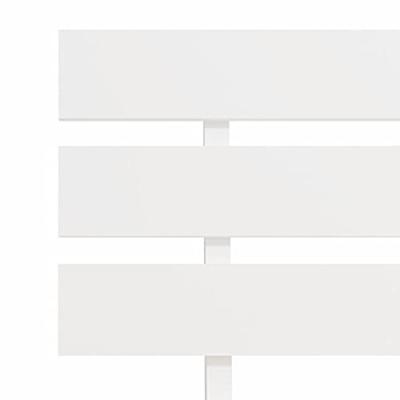 Bedframe met hoofdbord massief grenenhout wit 140x200 cm