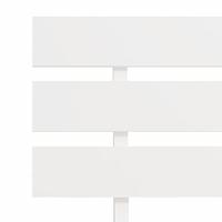 Bedframe met hoofdbord massief grenenhout wit 140x200 cm - thumbnail