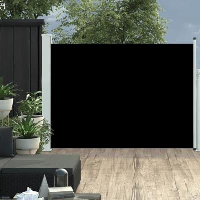 Tuinscherm uittrekbaar 120x500 cm zwart
