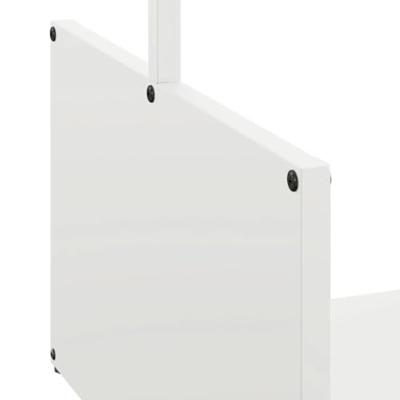 VidaXL Brandhoutrek 40x40x40 cm koudgewalst staal wit VidaXL Brandhoutrek 40x40x40 cm koudgewalst staal wit