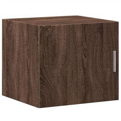 Opbergkast smal 45x42,5x225 cm bewerkt hout bruin eikenkleur - thumbnail