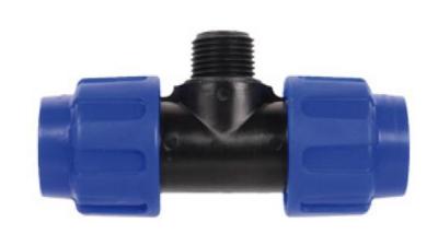 Kirchhoff PP T-stuk, 20 mm x 1/2"ET, klemkoppeling voor HDPE - 984824555