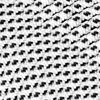 Strijkijzersnoer - Wit/Zwart - stof - bestel 30 meter - elektriciteitssnoer 3 aderig - textielkabel 3x0.75m² - VDE gekeurd - maak je eigen unieke lamp! - thumbnail