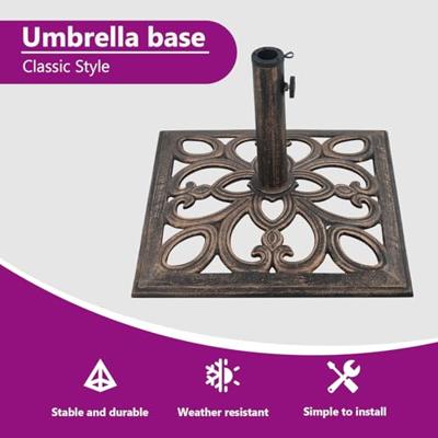 VidaXL Parasolvoet 12 kg 49 cm gietijzer bronskleurig