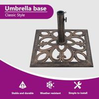 VidaXL Parasolvoet 12 kg 49 cm gietijzer bronskleurig - thumbnail