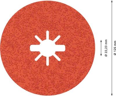 Bosch Accessories 2608621824 Fiberschijf Diameter 125 mm Korrelgrootte (num): 36 25 stuk(s)