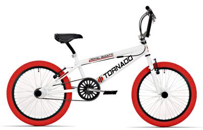 Royal Freestyle bmx 20" -bugatti - wit met rode banden