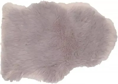 van der Leeden kleedje polyester schapenvacht 65x90cm grijs