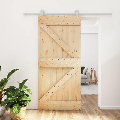 Schuifdeur met beslag 95x210 cm massief grenenhout