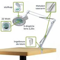 Loeplamp 5 dioptrie 22 w wit Velleman - Velleman - thumbnail