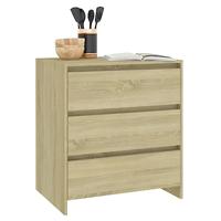 Dressoir 70x41x75 cm bewerkt hout sonoma eikenkleurig - thumbnail