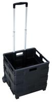 Opvouwbare steekwagen met krat, ft 38 x 40,5 x 42 cm, maximum 35 kg - thumbnail