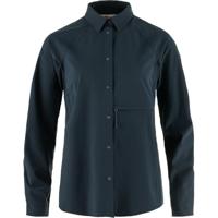Fjallraven Abisko Trekking Shirt Dames Dark Navy M - thumbnail