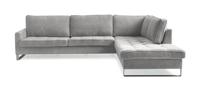Rivièra Maison Loungebank 'West Houston' Rechts, Velvet, kleur Platinum - thumbnail