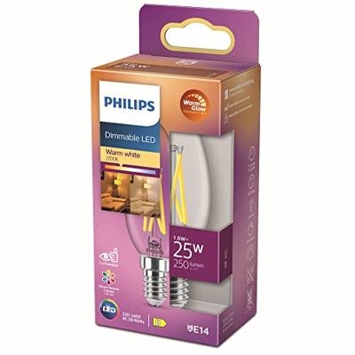 Philips LED kaars E14 2,5-25W filament helder WarmGlow blister - 5100304 Philips LED kaars E14 2,5-25W filament helder WarmGlow blister - 5100304
