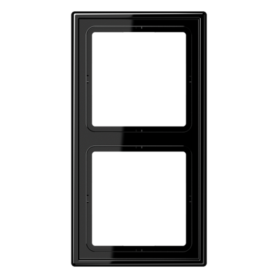 Jung afdekraam 2-voudig zwart glanzend LS 982 SW strak vierkant jaren 60 look