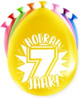 Party Ballonnen Hoera 7 Jaar - 8 Stuks - thumbnail
