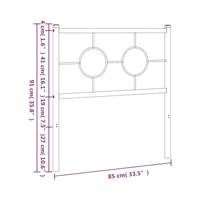 Hoofdbord 80 cm metaal wit - thumbnail