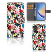 Samsung Galaxy A24 4G | Telefoonhoesje | Met pasjeshouder | Birds - thumbnail