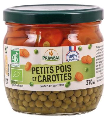 Priméal Doperwten En Wortelschijfjes Bio (370ml)