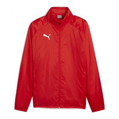 PUMA teamGOAL All Weather Jas Rood Wit PUMA teamGOAL All Weather Jas Rood Wit