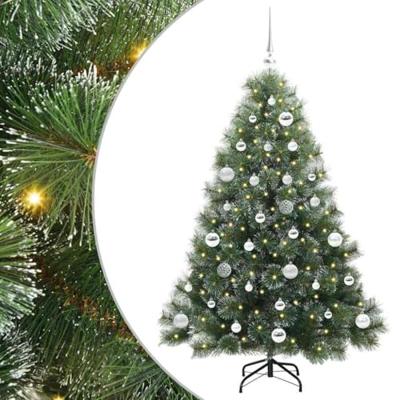 Kunstkerstboom met 150 LED met standaard Groen 150 cm PE en PVC Kunstkerstboom met 150 LED met standaard Groen 150 cm PE en PVC
